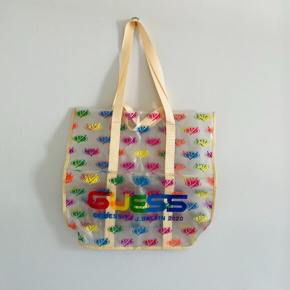 Guess x J Balvin Rainbow Large Tote, BNWT - Picture 1 of 5